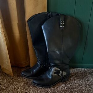 Torrid Black Wide Width Western Boots